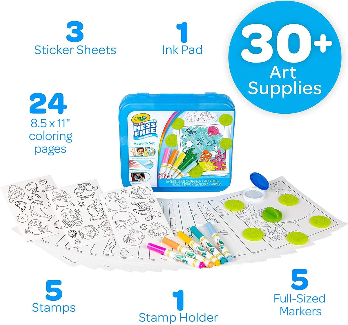 Crayola mess free art set with stickers and markers