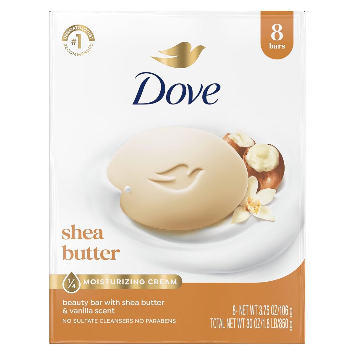 Dove shea butter and vanilla beauty bar cleanser