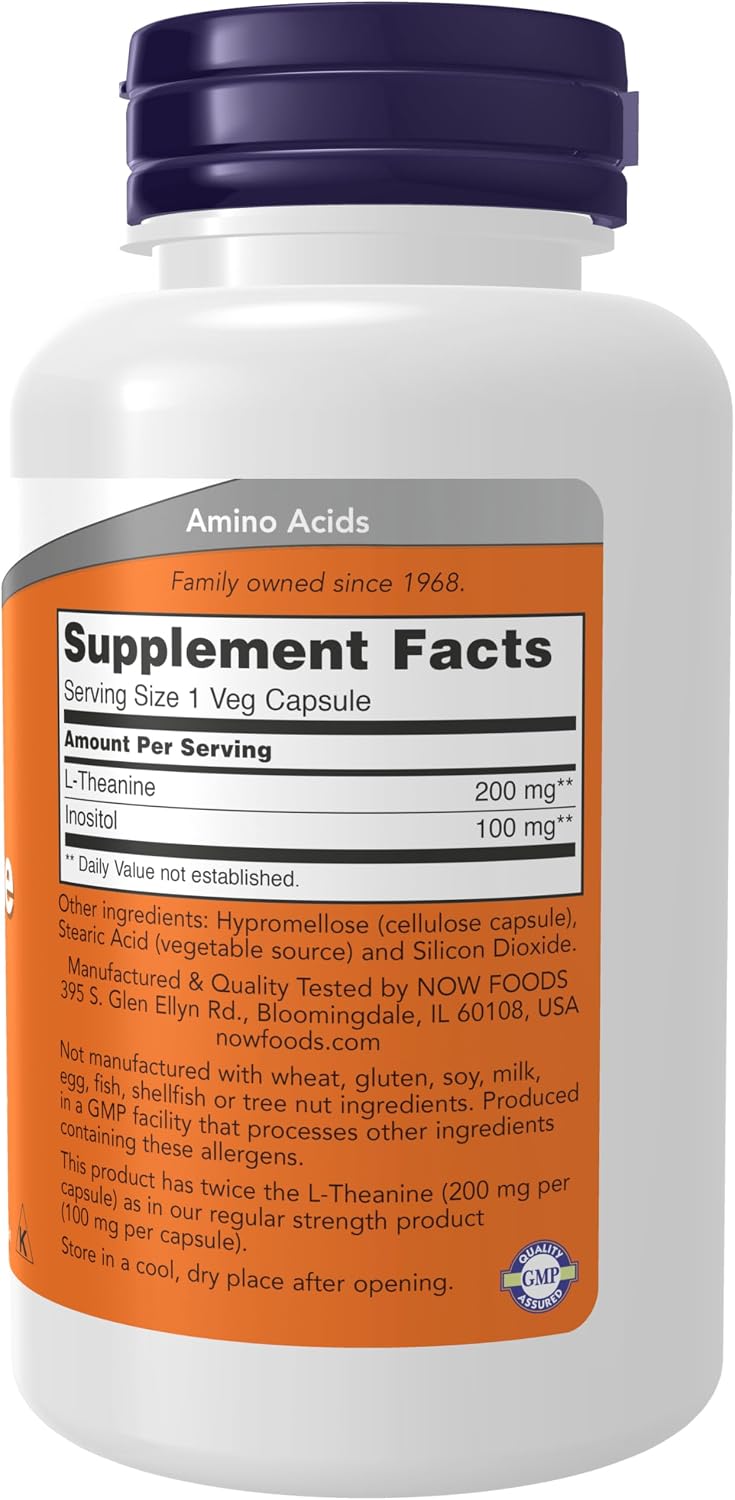 L-Theanine 200 mg supplement with inositol