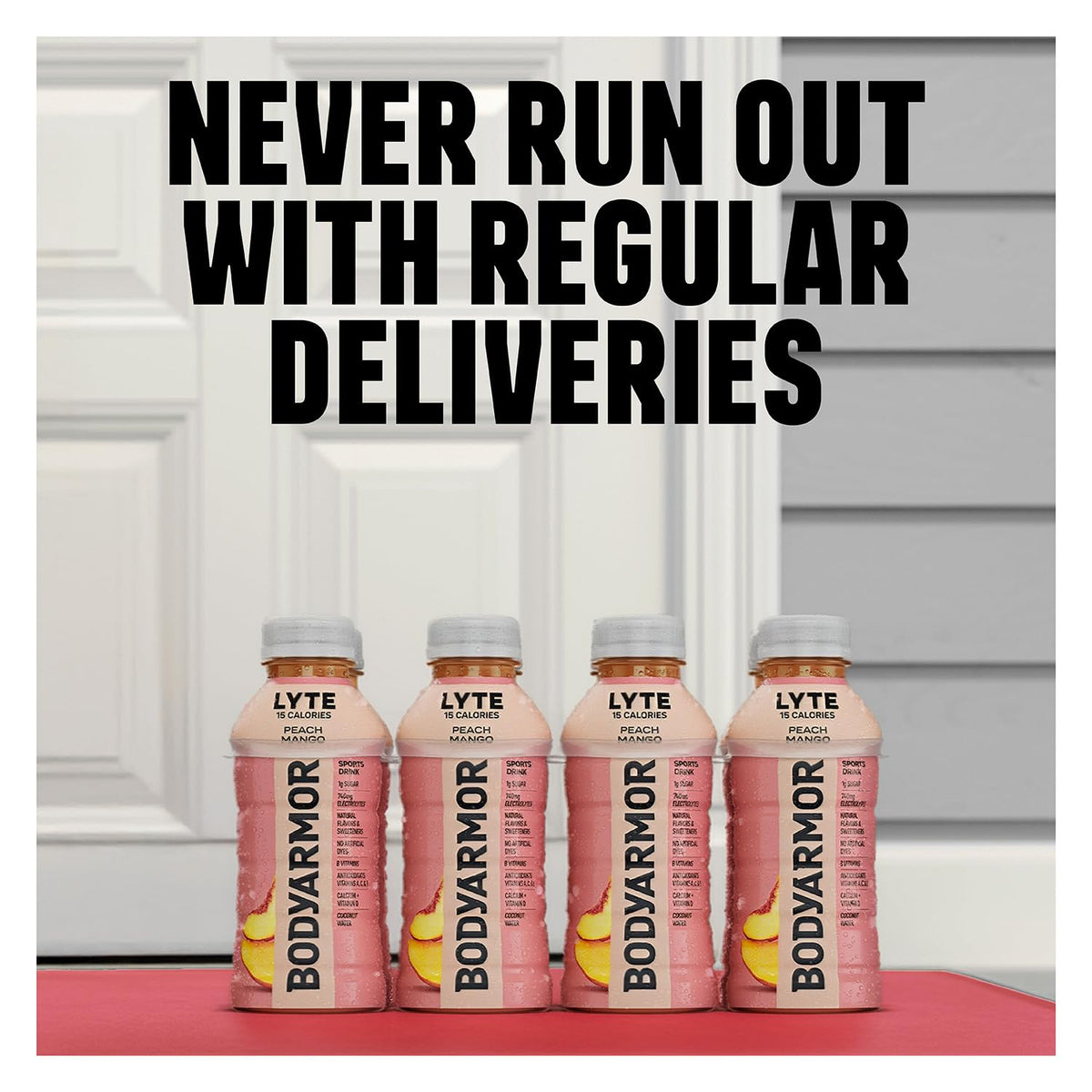 BODYARMOR Peach Mango hydration drink bottles