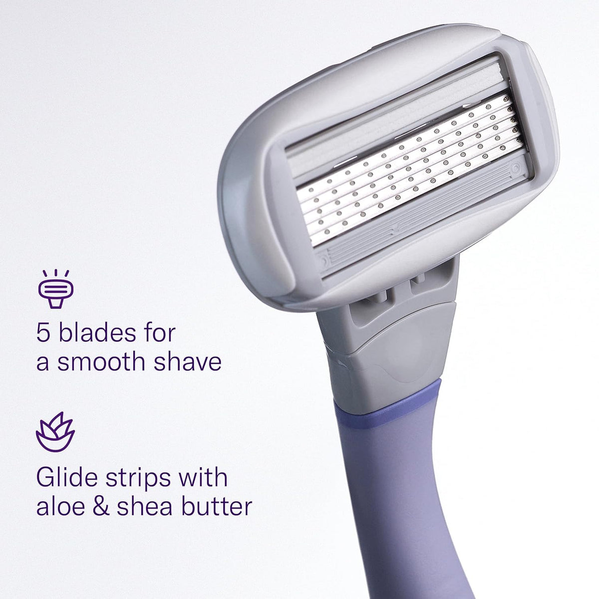 Women's razor blade cartridges with comfort strip