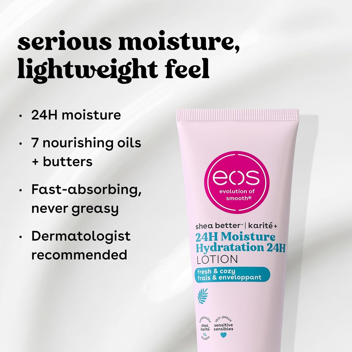 eos lightweight fast absorbing body lotion mini bottle