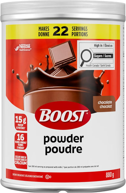 Chocolate instant breakfast drink mix by BOOST