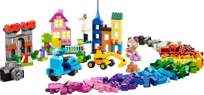 LEGO creative brick box with windows doors and wheels