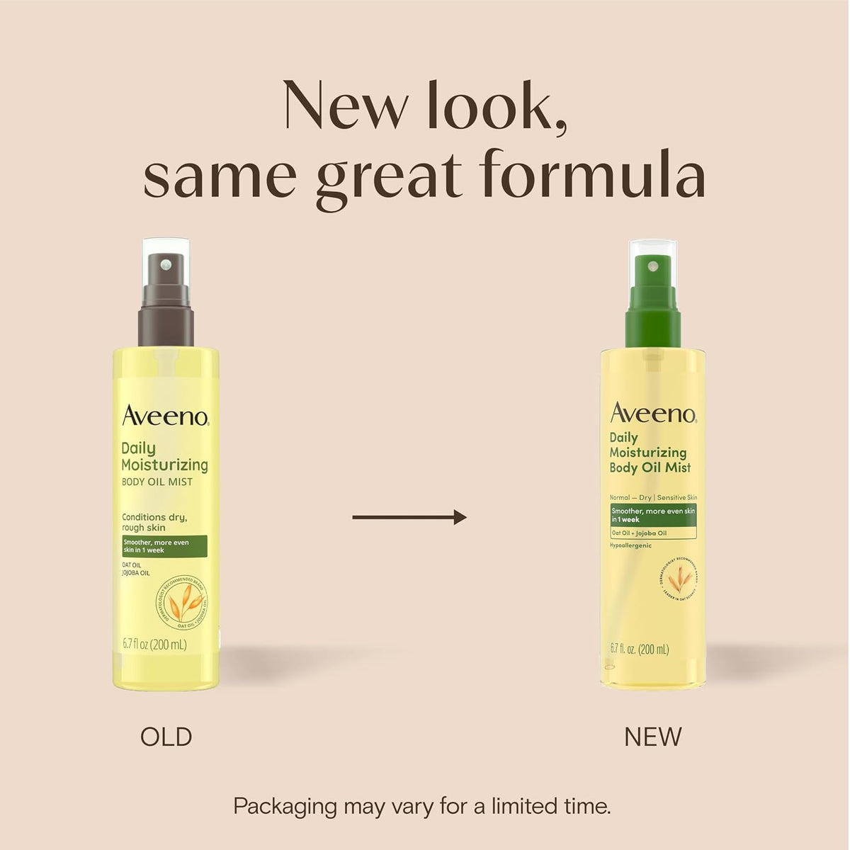 Aveeno nourishing body spray with oat oil