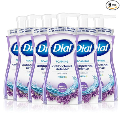 Dial Fresh Lavender antibacterial foaming hand wash 6 pack