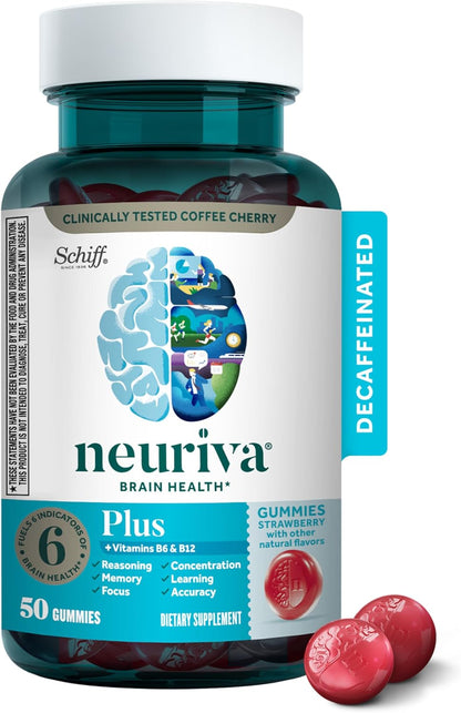 NEURIVA Plus brain supplement gummies bottle front
