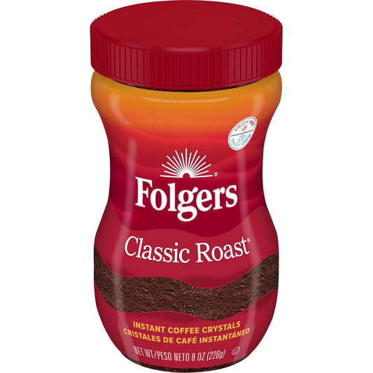 Folgers instant coffee limited edition jar front view