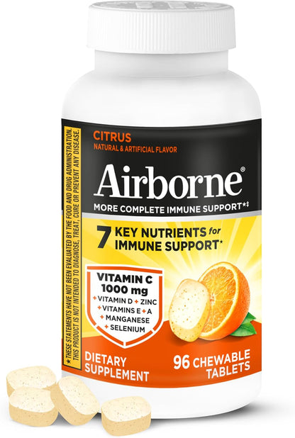 Airborne 1000mg Vitamin C chewables 96 count