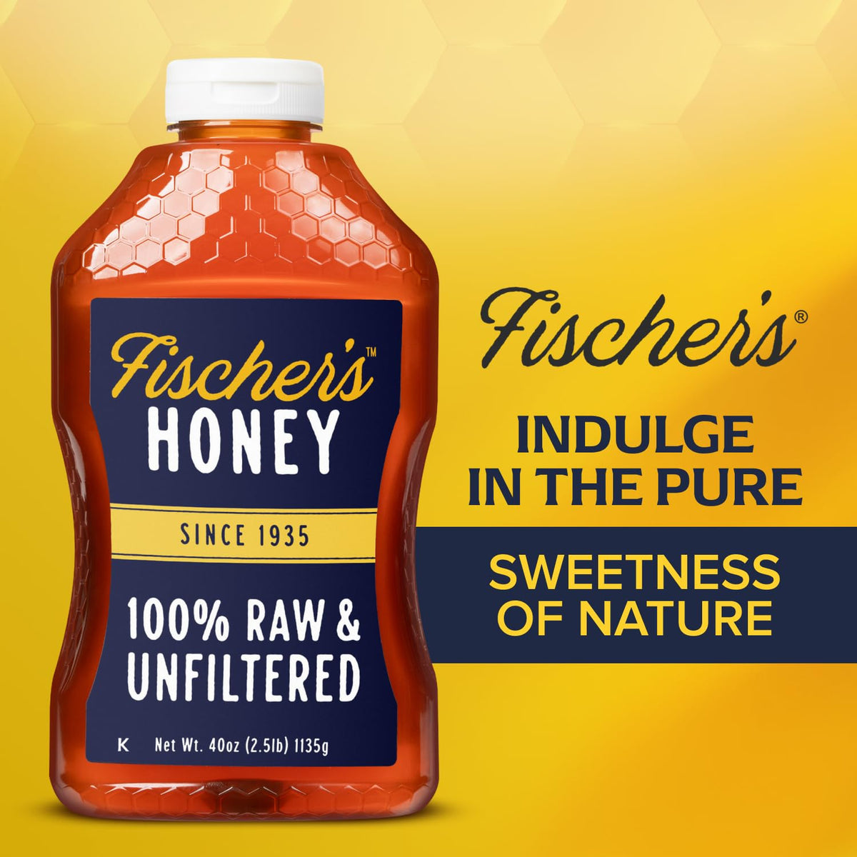 Fischer's 100 percent pure honey for pantry use