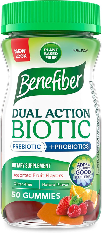 Benefiber Prebiotic Fiber Supplement Gummies 50 count bottle