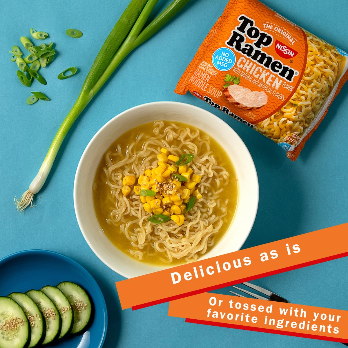 NISSIN Top Ramen packaged pantry noodles