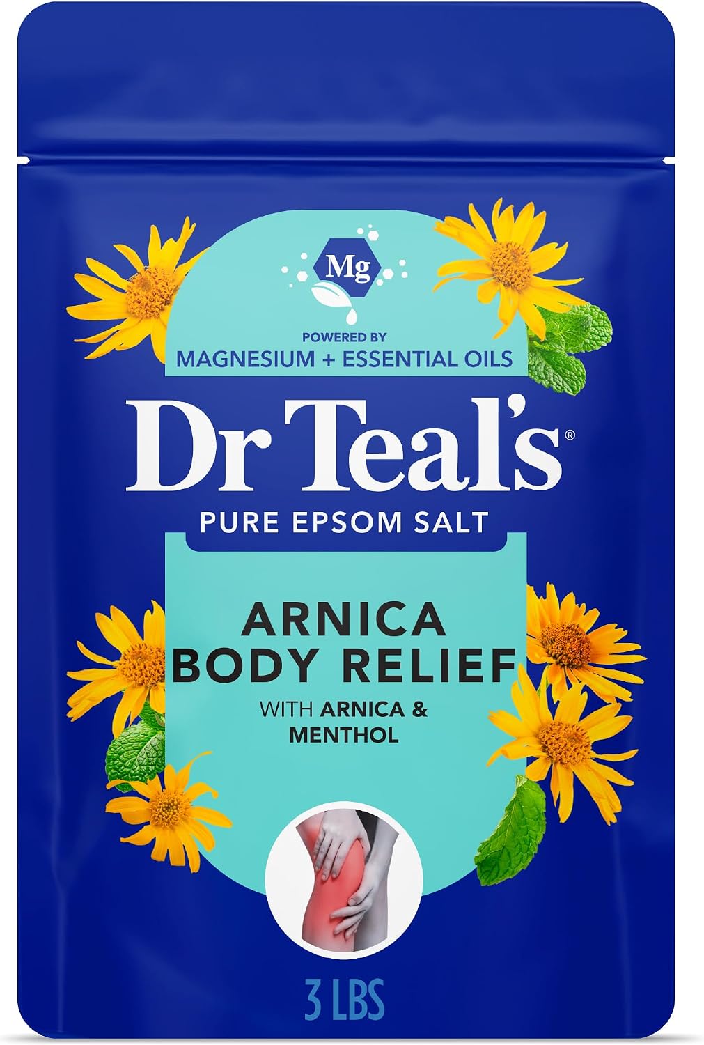 Dr Teal's arnica bath salts with menthol and essential oils
