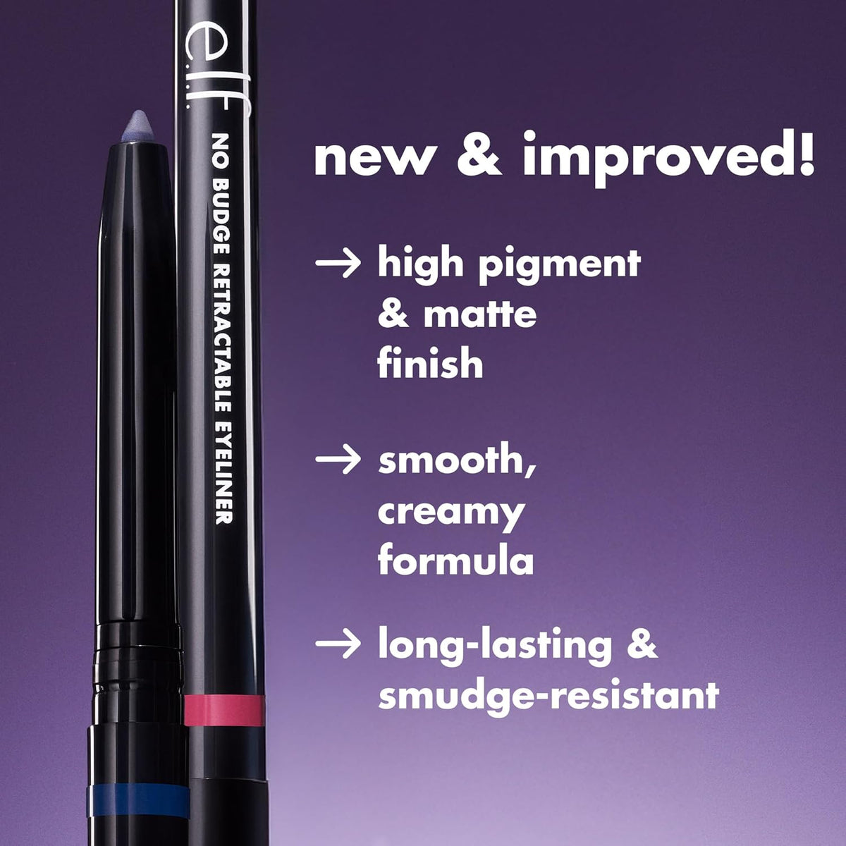 Creamy ultra-pigmented e.l.f. eyeliner pencil