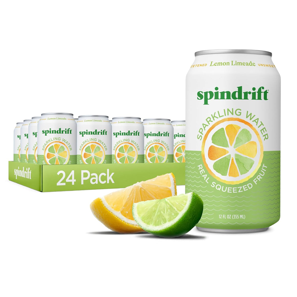 Spindrift Lemon Limeade 12 ounce cans