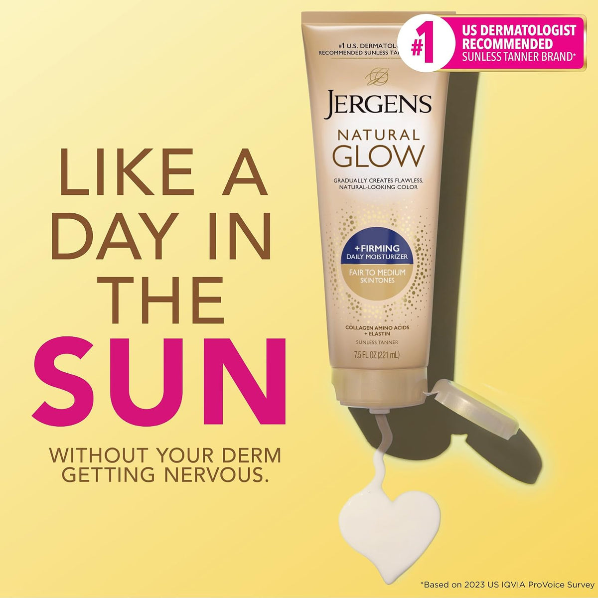 Jergens Natural Glow plus firming body lotion tube
