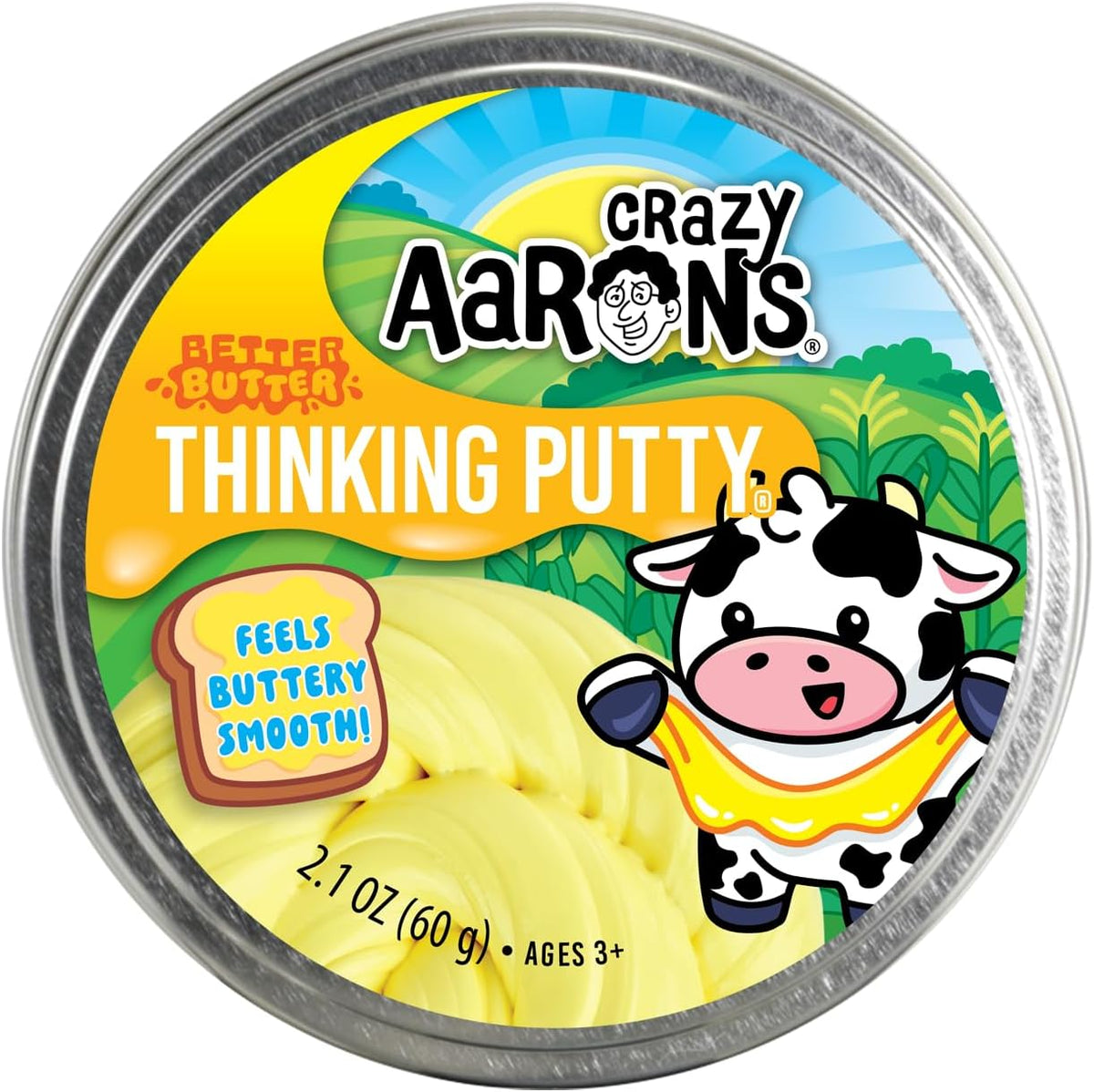 Creamy yellow butter-like thinking putty