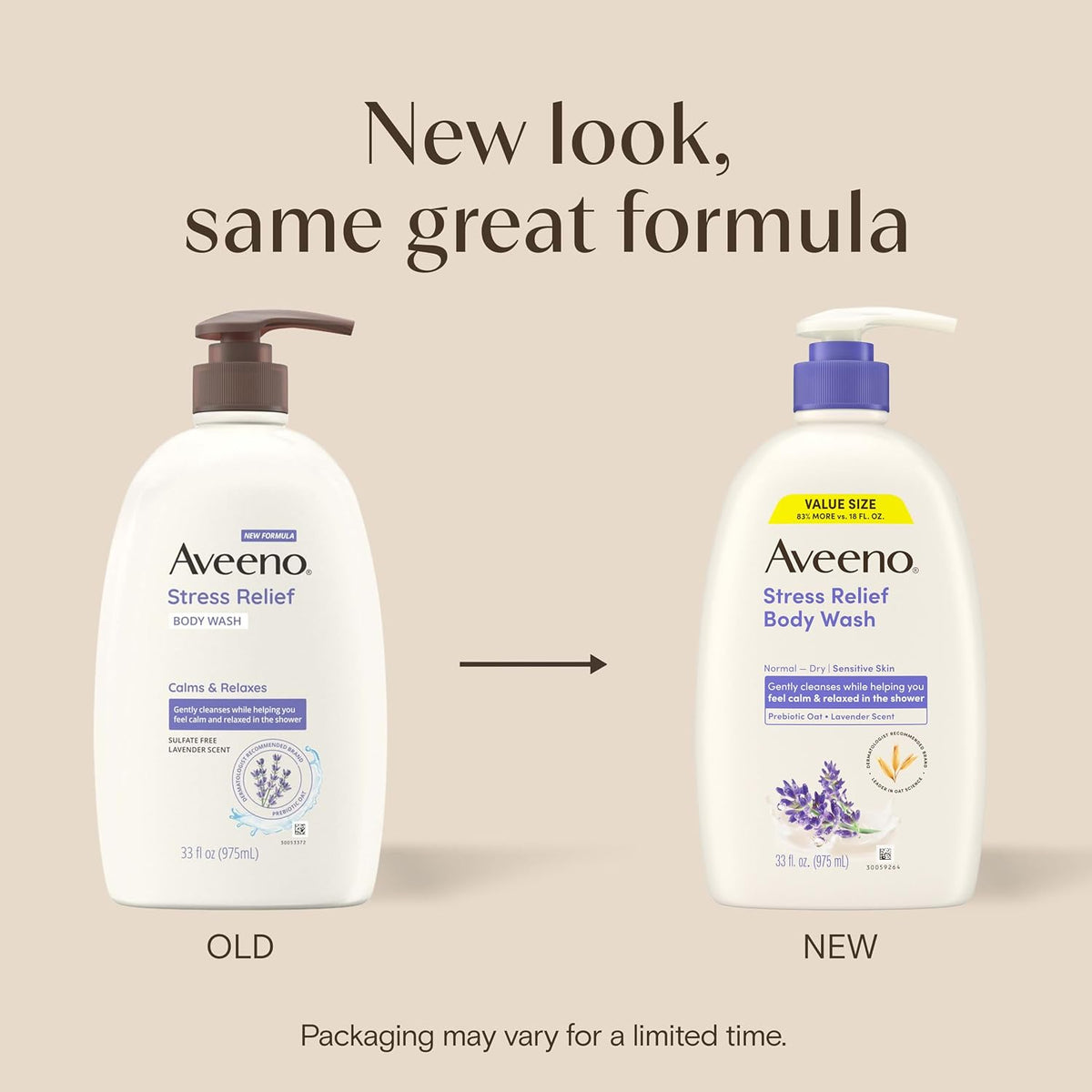 Aveeno body wash with prebiotic oat