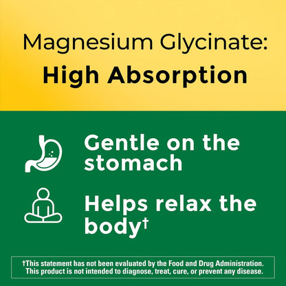 High absorption magnesium glycinate capsules by Nature Made