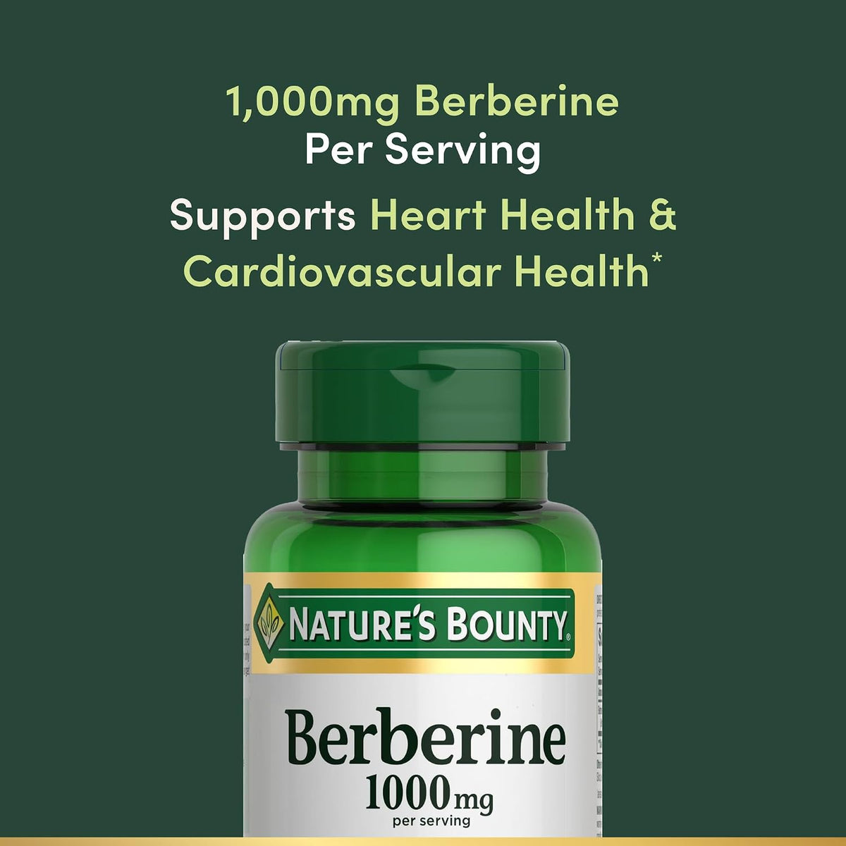 Nature's Bounty vegetarian berberine capsules bottle