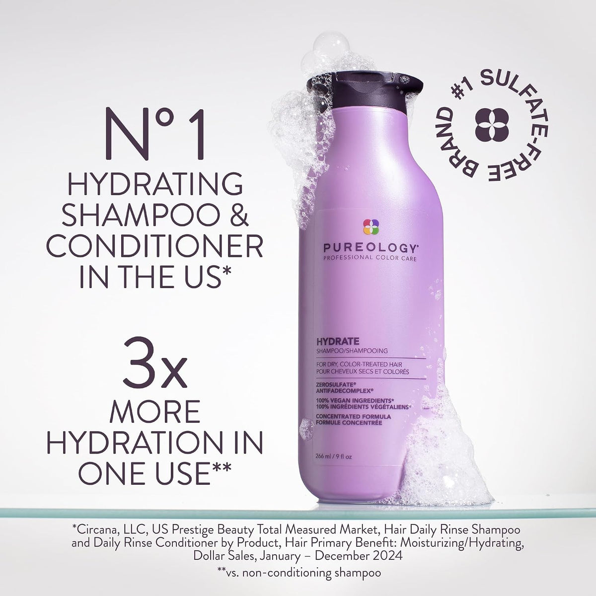 Pureology Hydrate moisturizing shampoo packaging