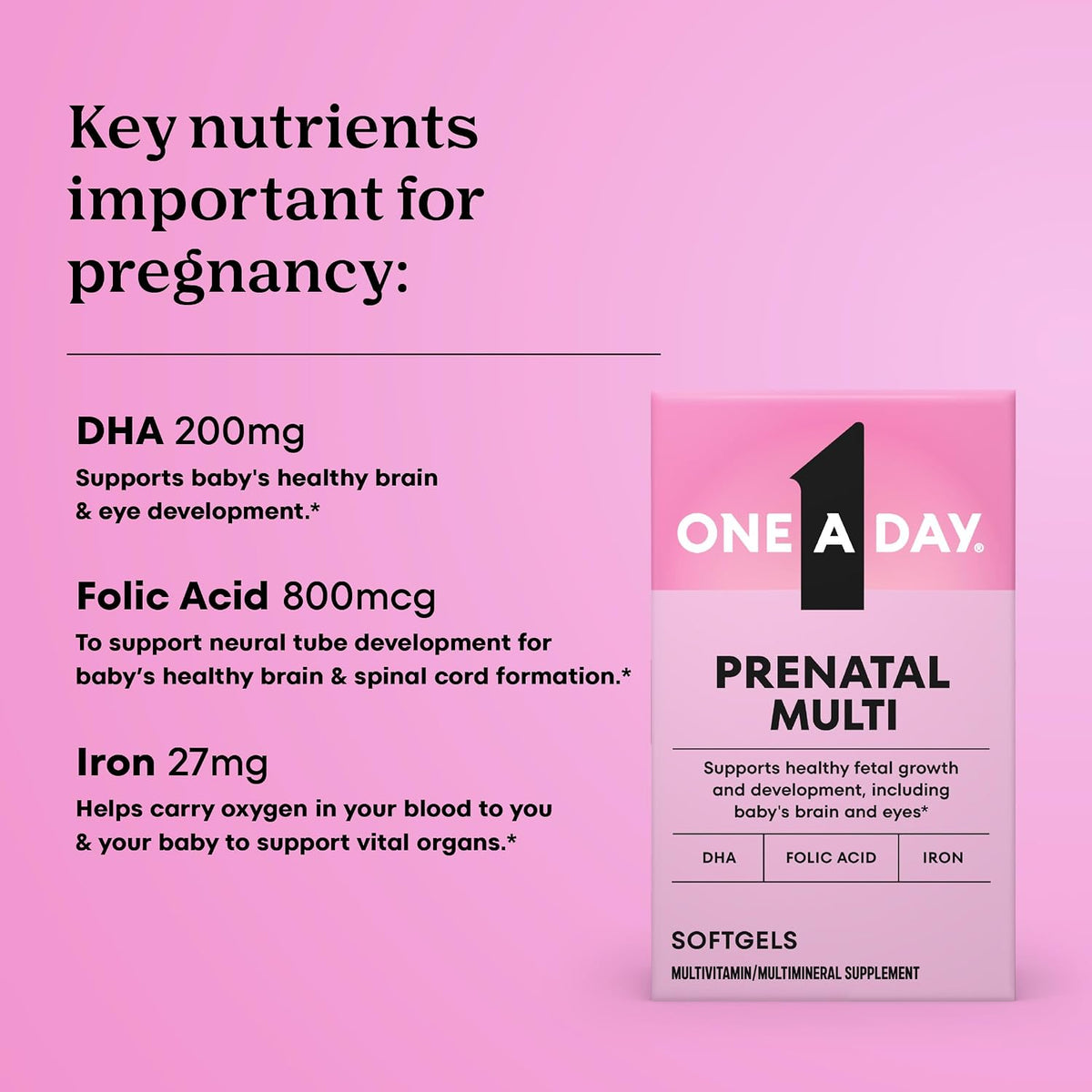 ONE A DAY pregnancy vitamins for women