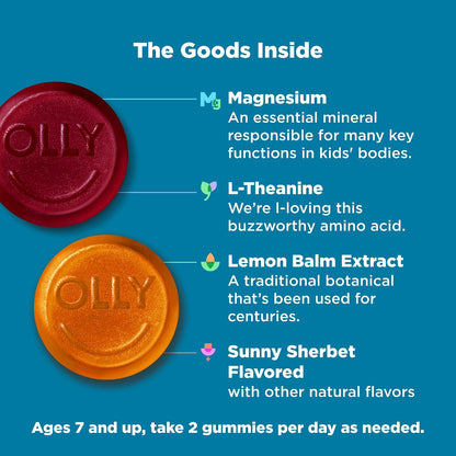 Sunny Sherbet OLLY Kids Chillax gummies packaging