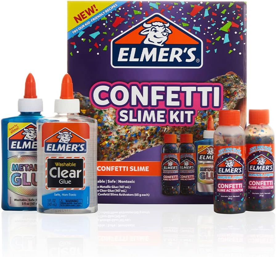 Metallic glue and clear glue slime kit by Elmer's