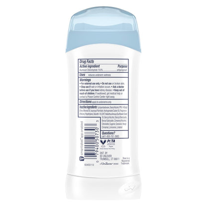 Dove alcohol-free antiperspirant deodorant with moisturizers