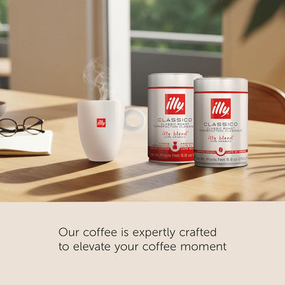 illy 8.8 oz ground drip coffee for home brewing
