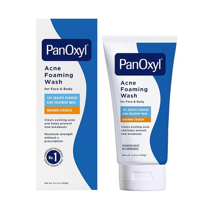PanOxyl 10% benzoyl peroxide acne foaming wash tube