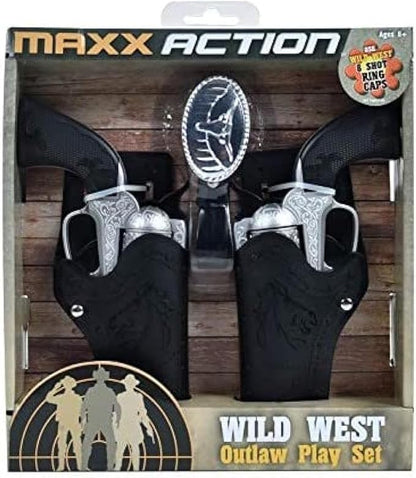 Maxx Action Wild West Outlaw toy cap pistol play set