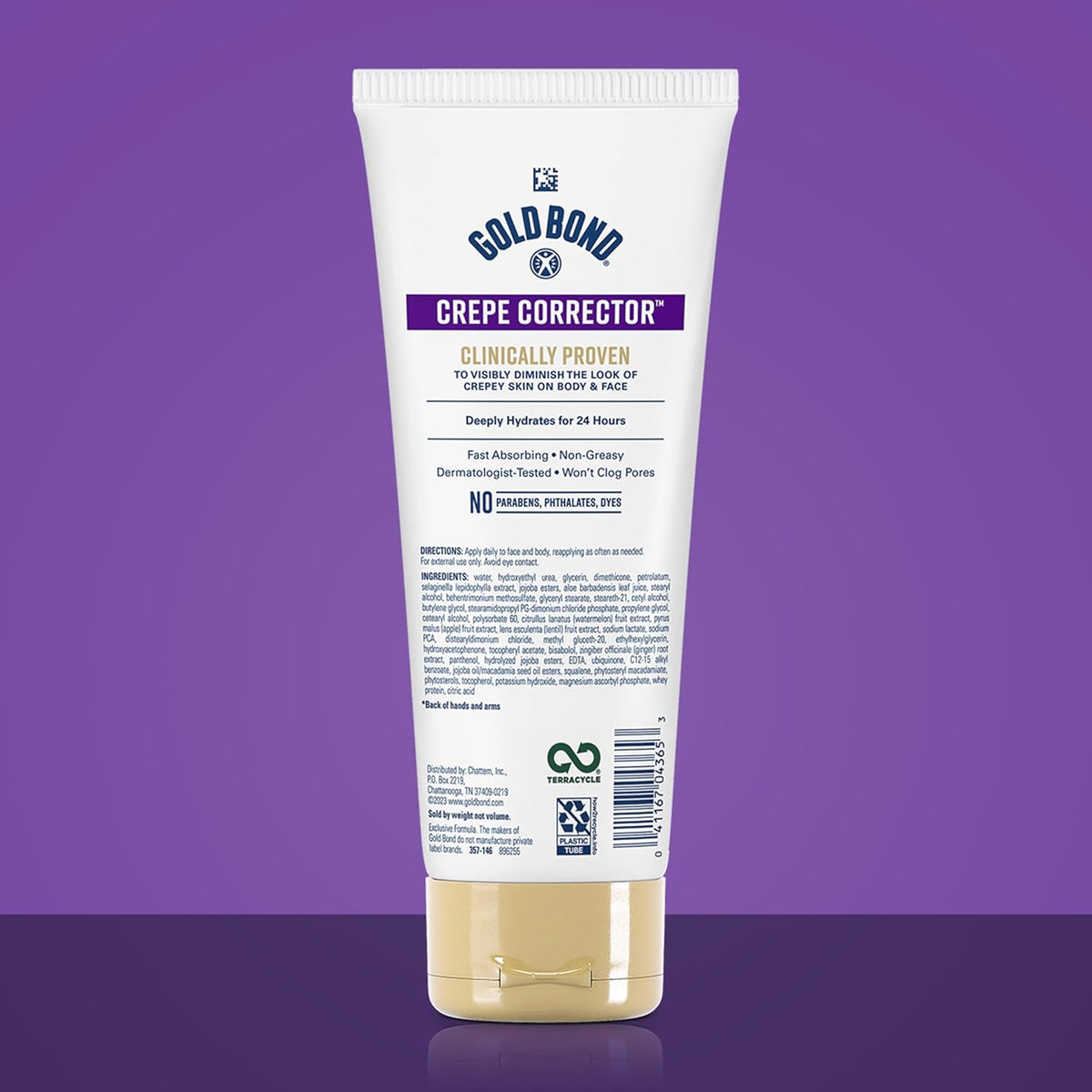 Fragrance-free Gold Bond body lotion for crepey skin