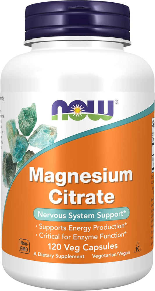 NOW Supplements Magnesium Citrate vegetarian capsules
