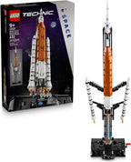 LEGO Technic NASA Artemis rocket model with display details