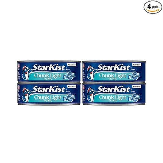 StarKist chunk light tuna in water 4-pack cans