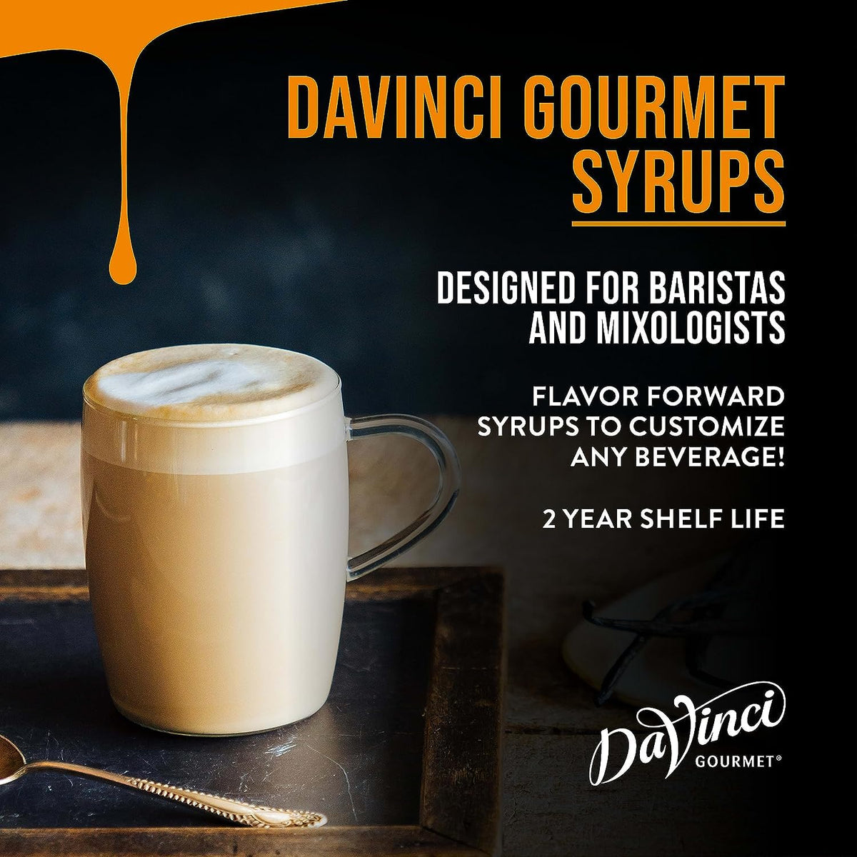 Classic caramel beverage syrup for coffee