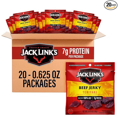 Jack Link's teriyaki beef jerky 20 pack multipack
