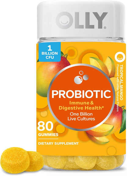 OLLY mango probiotic gummies digestive support supplement