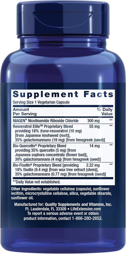 NAD+ Cell Regenerator and Resveratrol Elite 30 capsules