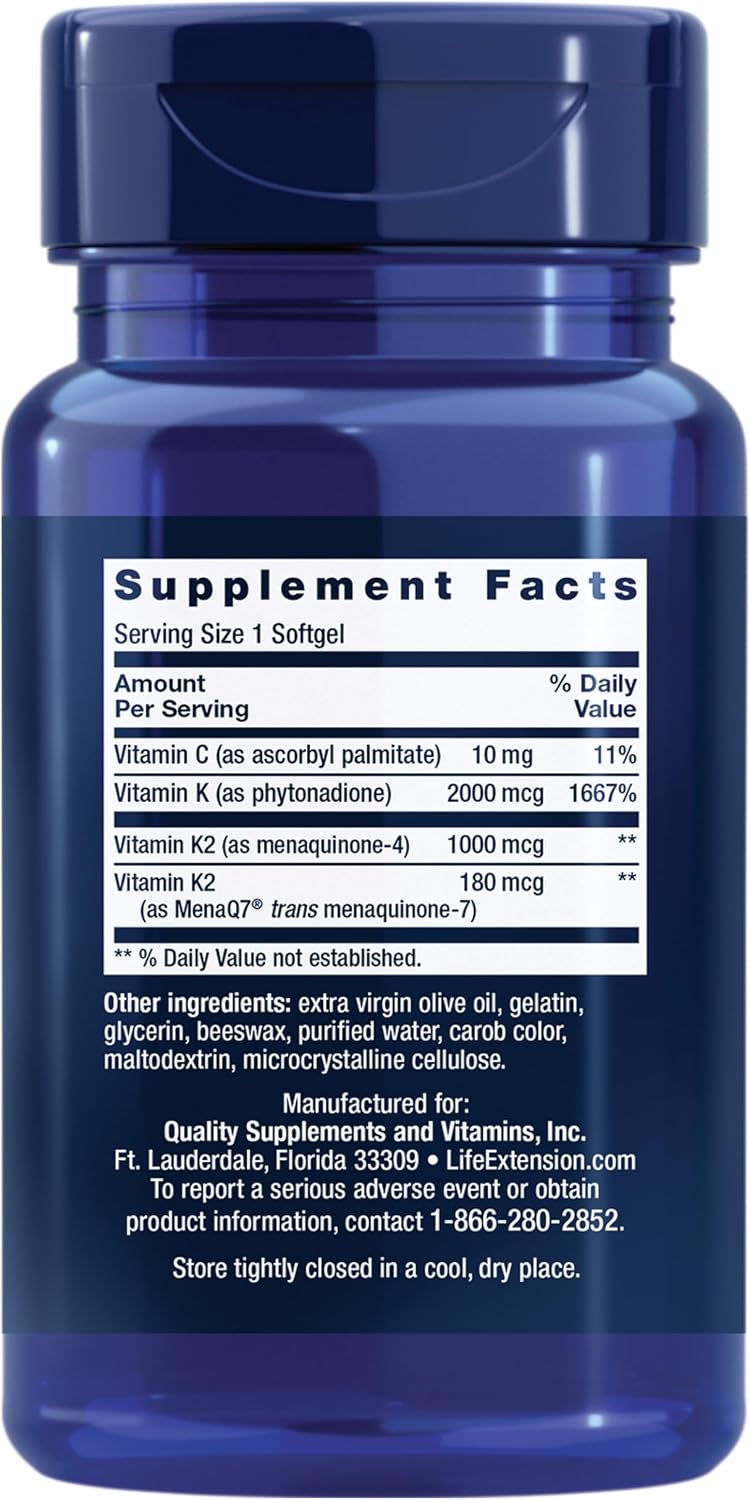 Life Extension Super K 90 softgels packaging