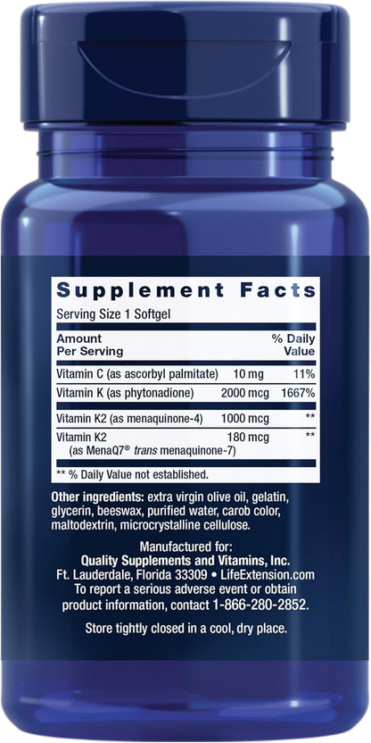 Life Extension Super K 90 softgels packaging