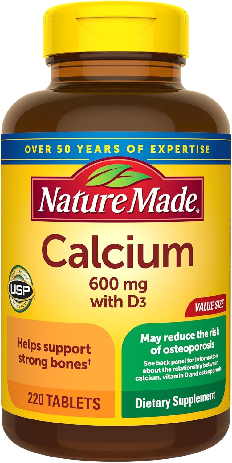 Nature Made Calcium and Vitamin D3 bone support tablets