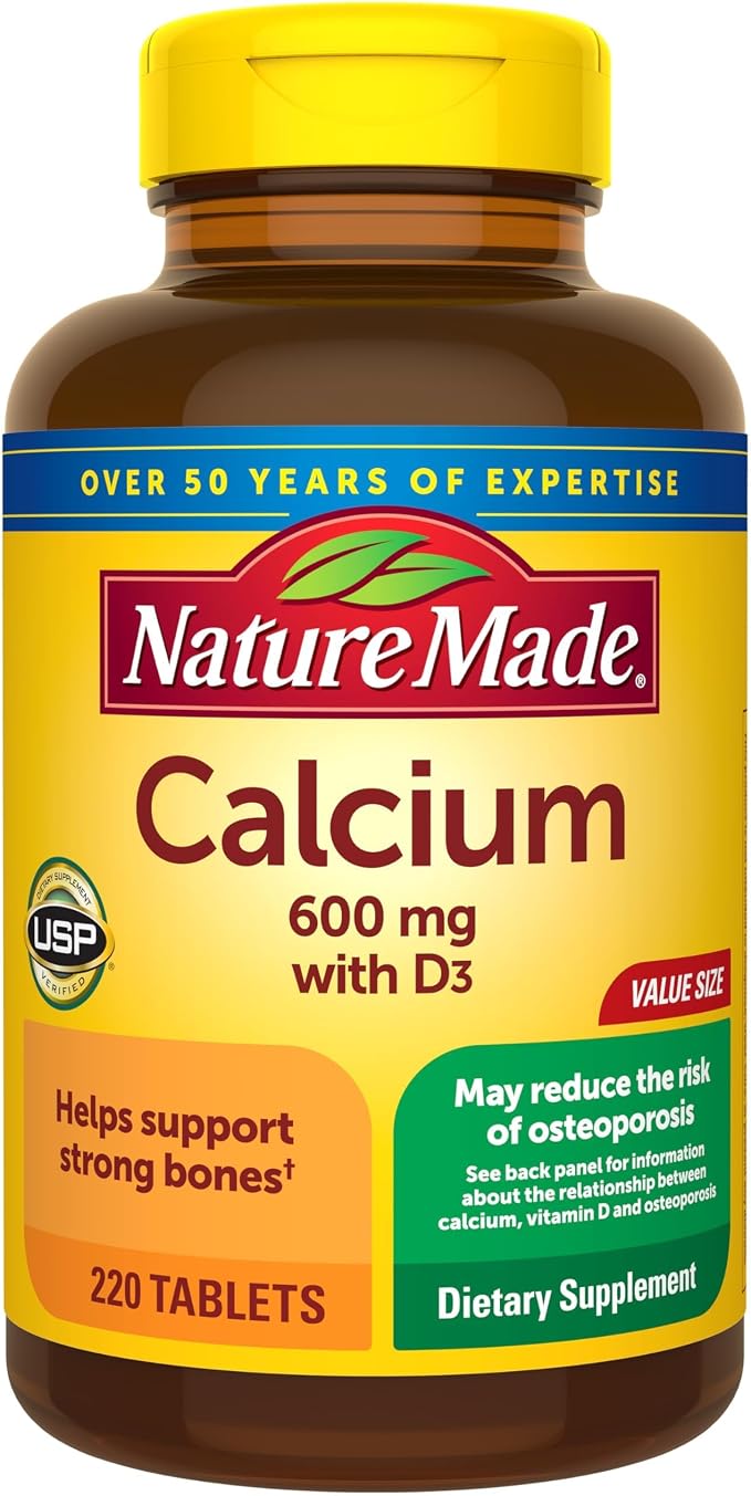 Nature Made Calcium 600 mg with Vitamin D3 bottle