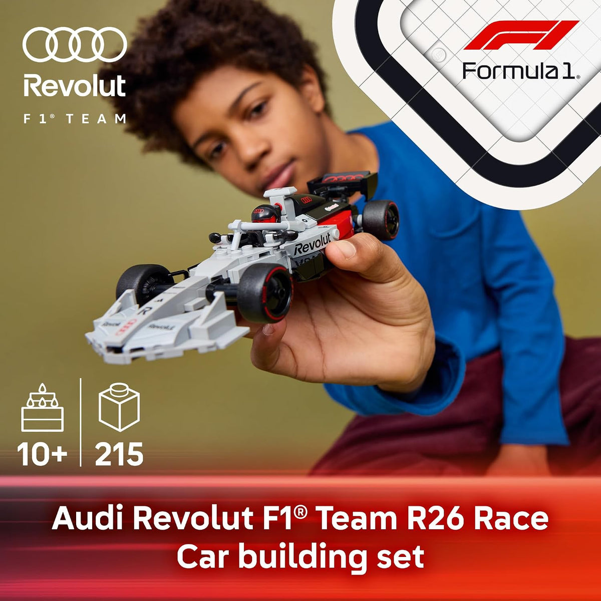 LEGO Speed Champions Audi F1 car with driver minifigure