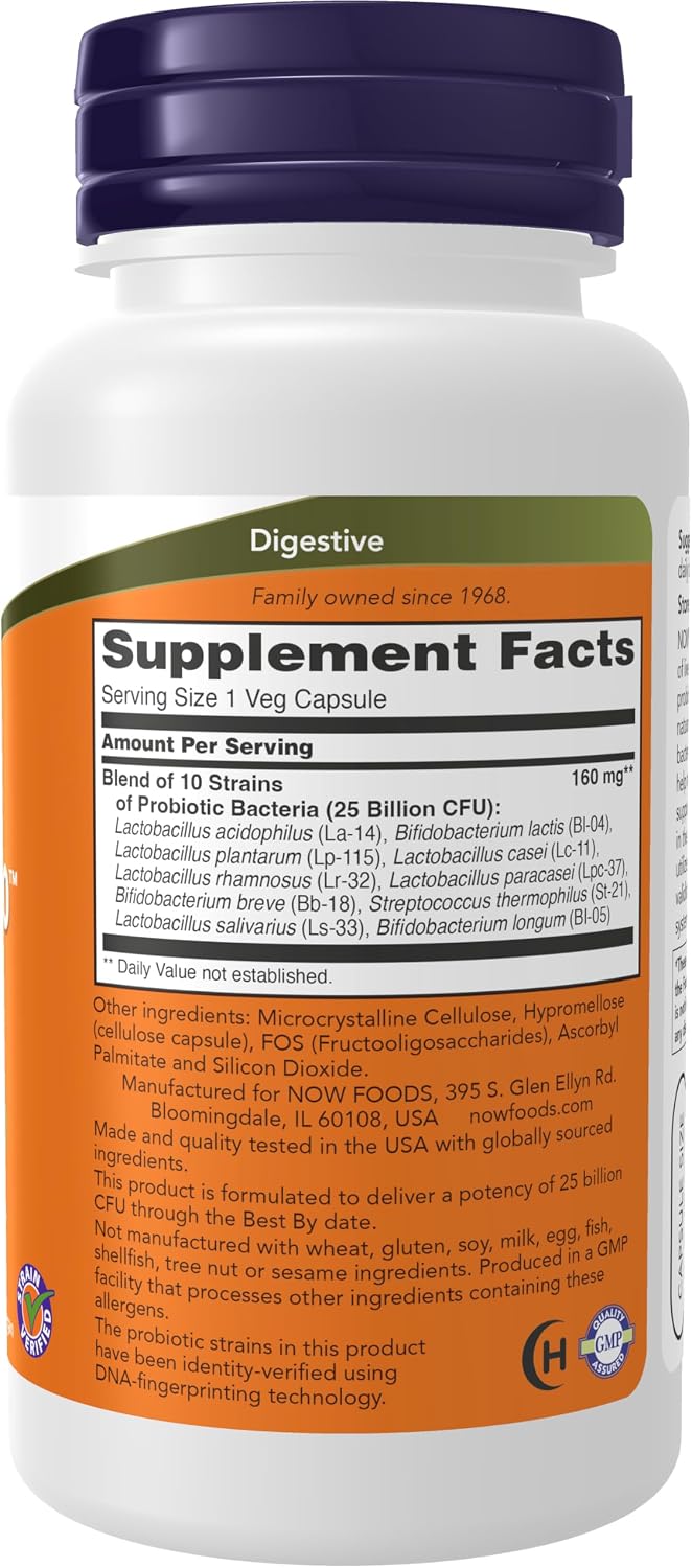 NOW Probiotic-10 10 strains supplement bottle