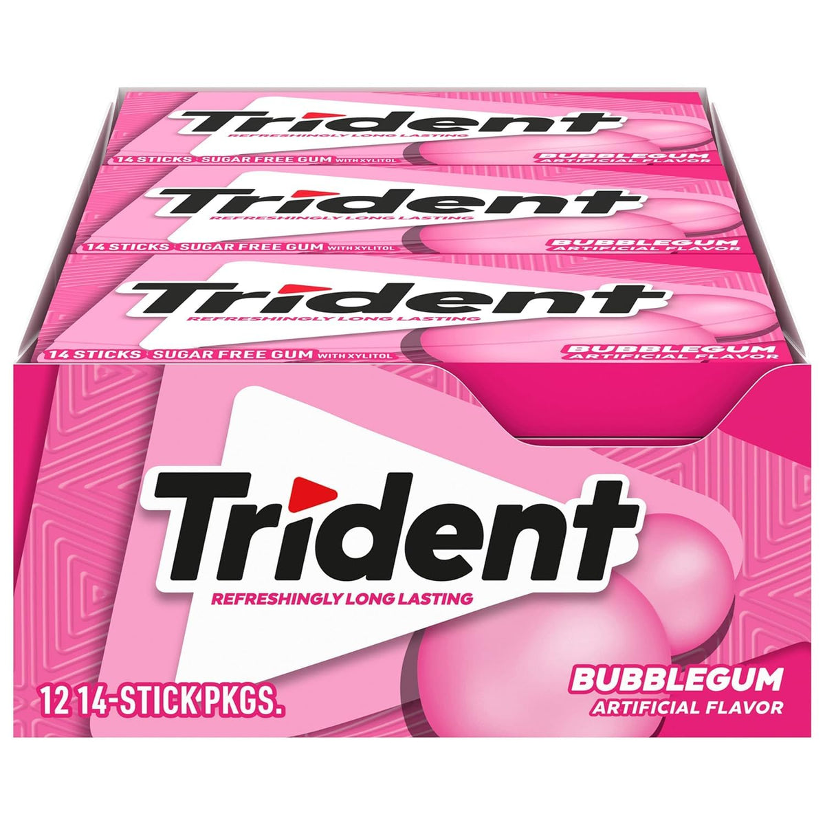 Trident original bubblegum sugar free chewing gum bulk pack