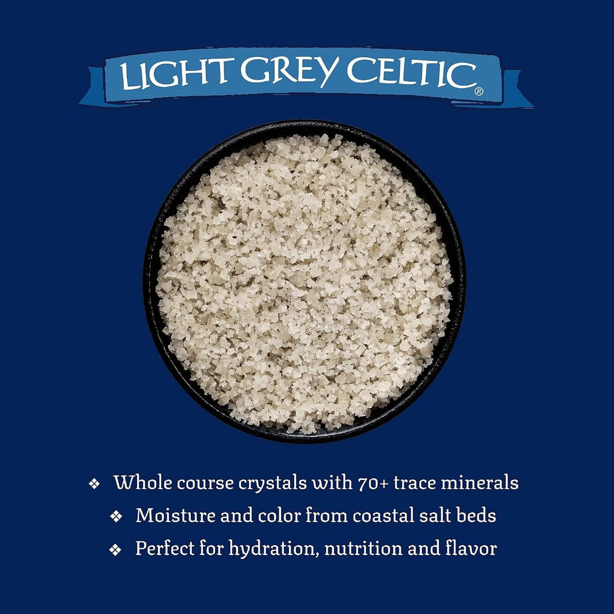 Mineral-rich coarse sea salt by Celtic Sea Salt