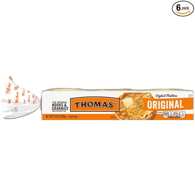 Thomas' Original English Muffins 6 count package
