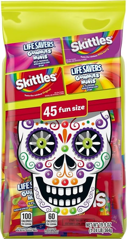Skittles & Life Savers Halloween mixed sugar variety candy pouch